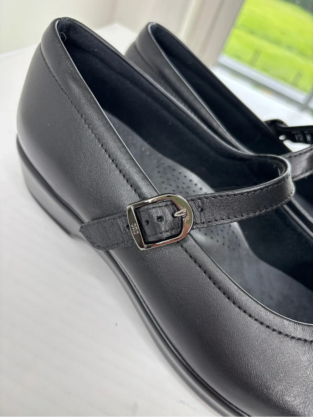 SAS Maria Womens Mary Jane TRIPAD Comfort Shoes Size 10 WIDE Black Leather NEW!